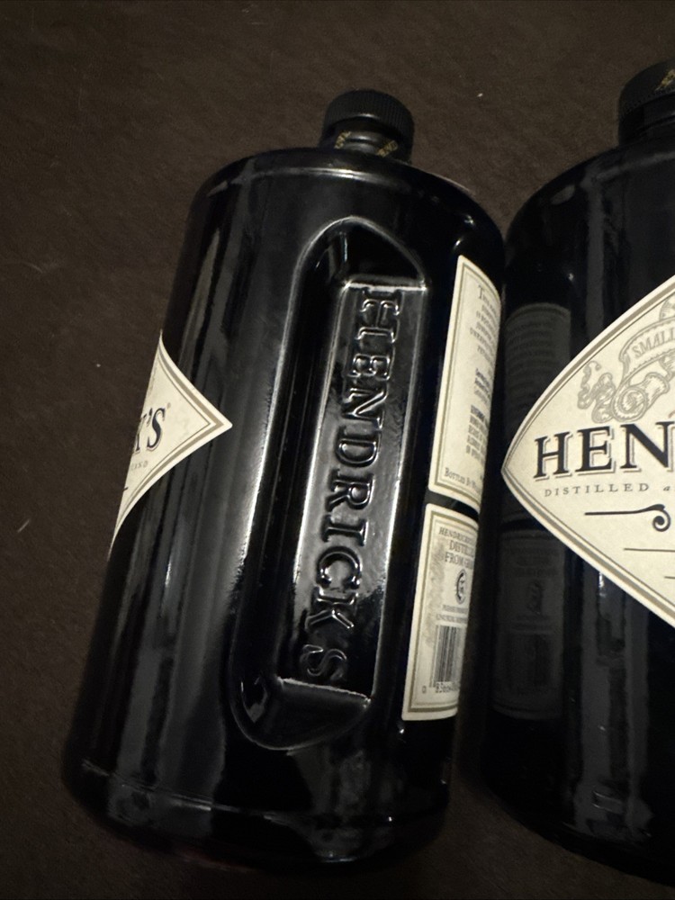 3 Empty Hendricks Gin 1L Bottles W/stoppers Upcycle Art Craft Display Decor