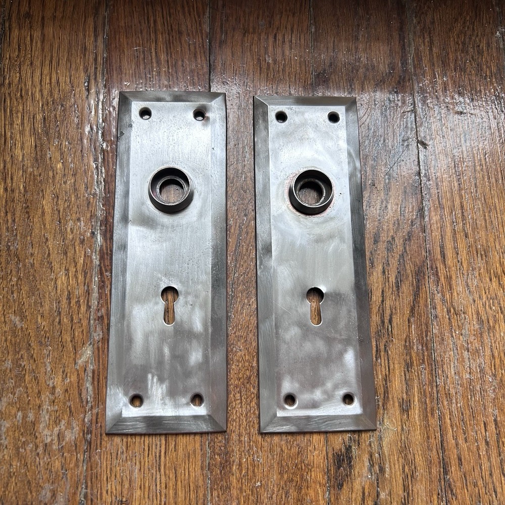 Antique Door Hardware Set Steel Door Knobs Escutcheons & Mortise Lock
