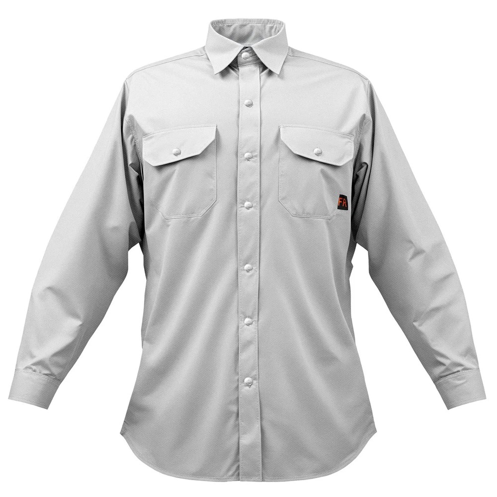 FR Shirts for Men, 7oz. Flame Resistant Welding Jacket, Machine Washable Cotton