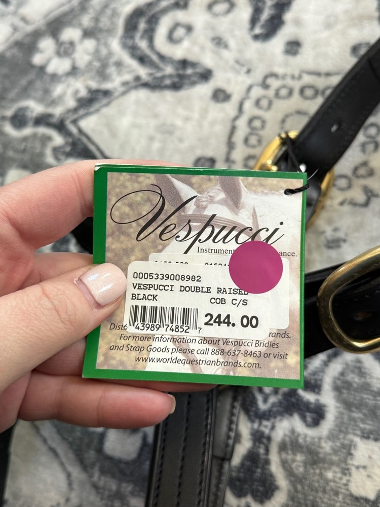 Vespucci Double Raised Leather Halter (Cob)