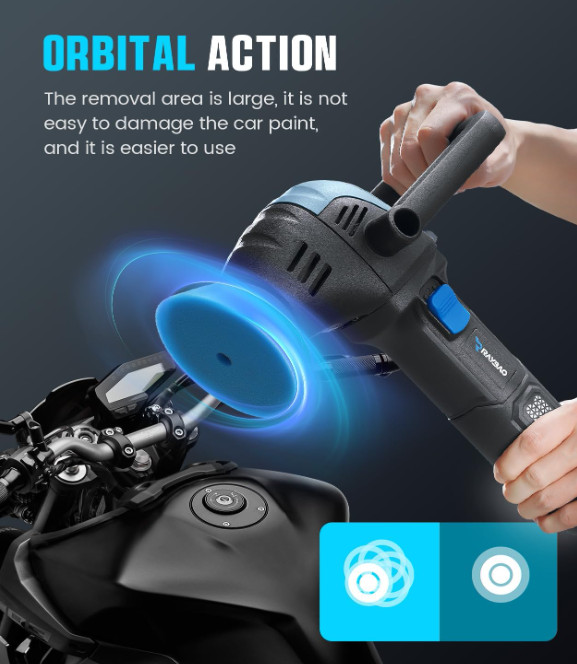 Mini Polisher 2-3in 750W Random Orbital 12mm Car Buffer