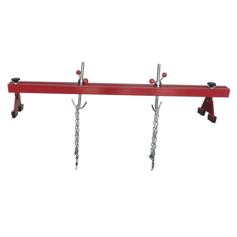 1100 Lb 59" Engine Support Bar Dual Hook Transverse Two Long Chains