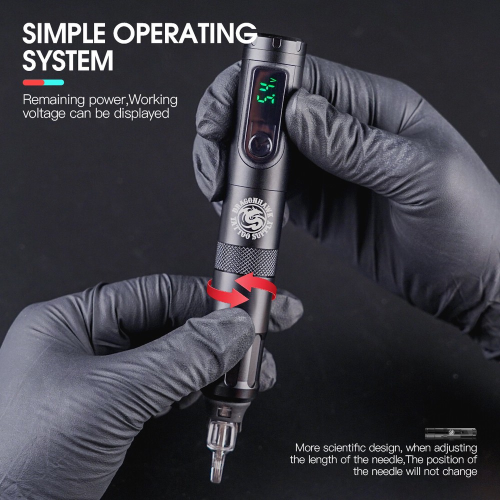 Wireless Coreless Motor Rotary Tattoo Pen Permanent Makeup Machine Needles Kit