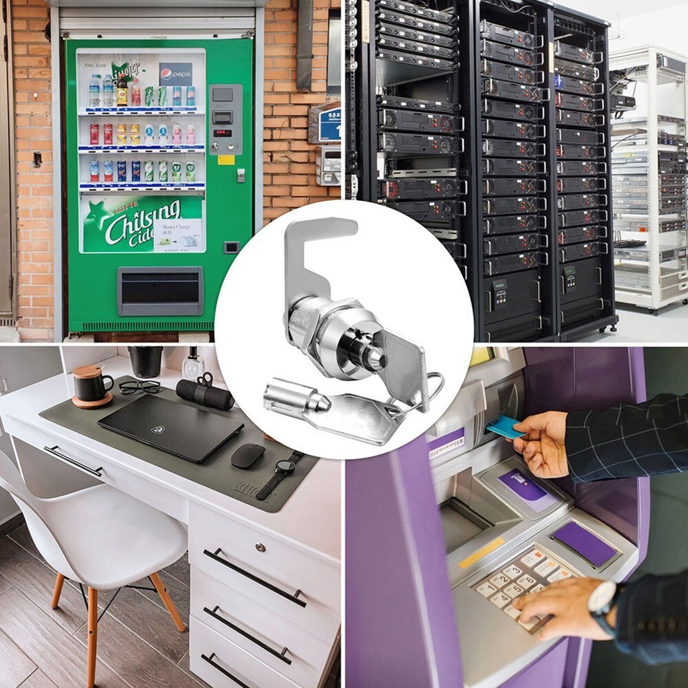 Secure and Reliable Chrome Finish Camlock with Keys Tool Box Replacement Lock