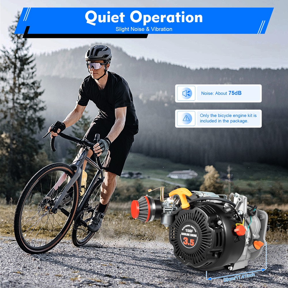 4 Stroke 100cc Bike Engine Kit Set Gas Motorized Motor Bicycle Modified Engine