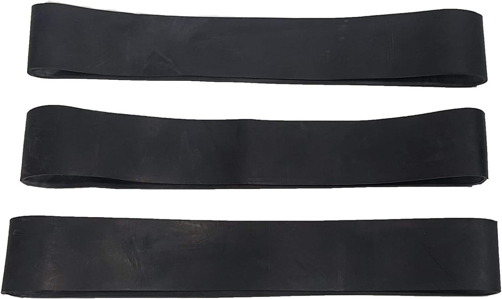 3-Pack Elastic Rubber Helmet Bands for Optimal Security & Organization - Black