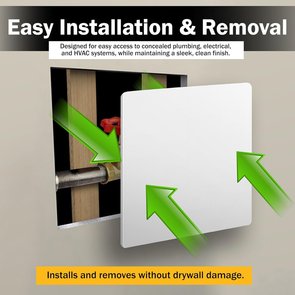 ™ Plastic Access Panel 12X12 Inches with Spring Click Technology - No Tools Requ