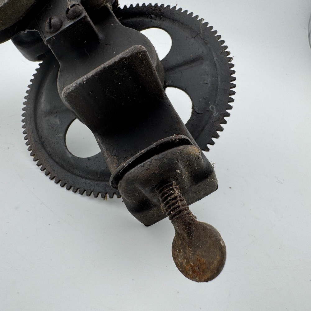 Vintage Quick-Edge Table Mount Hand Crank Knife Sharpener