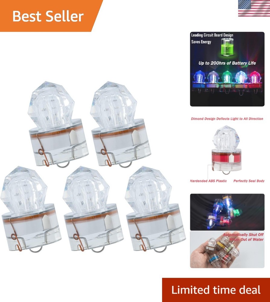 Ultimate 5 Pack LED Fishing Lights - Efficient & Effective Deep Drop Lures