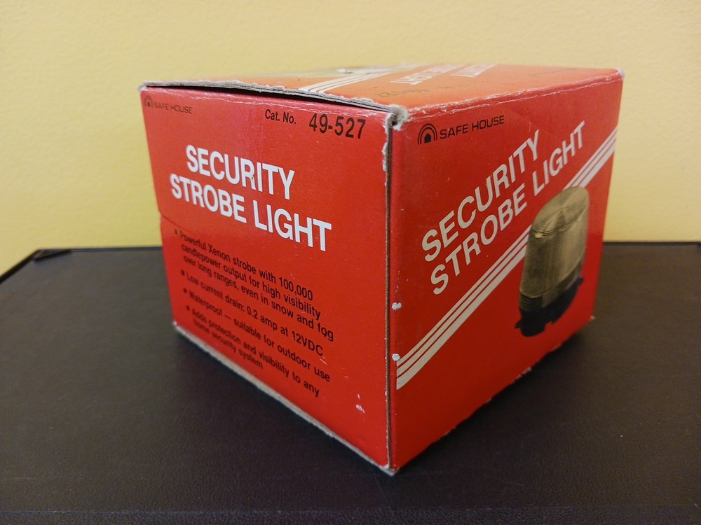 Vintage Security Strobe Light Radio Shack Home Security Light 49-527