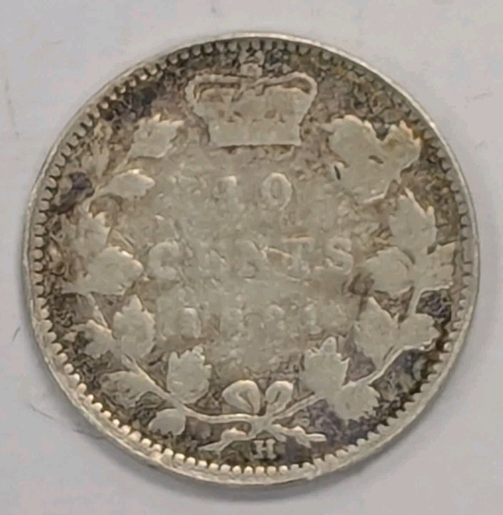 1881 H- Canada 10 Cent Coin-#T138