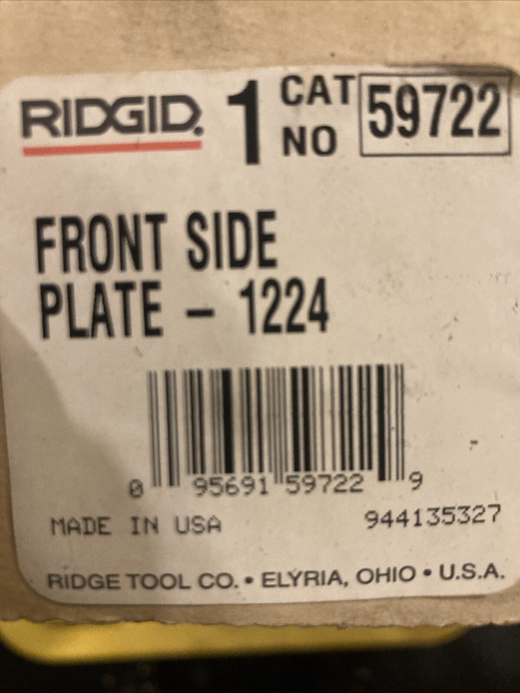 Ridgid  Front Plate 1224.  59722