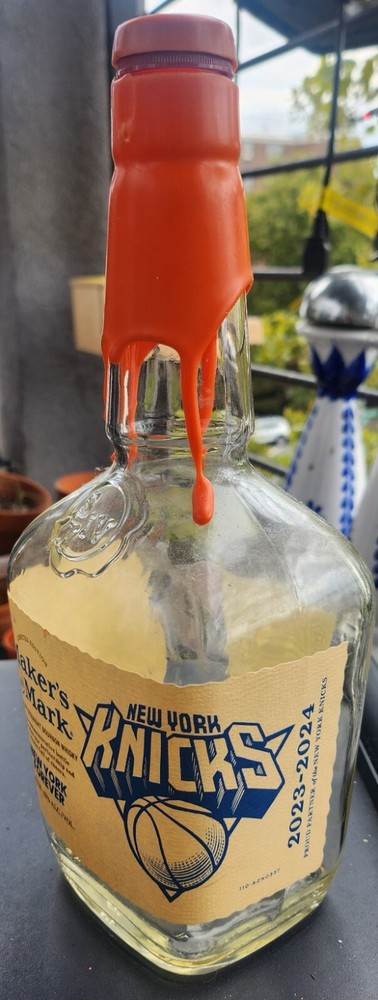 empty maker's mark bottle New York Knicks limited edition