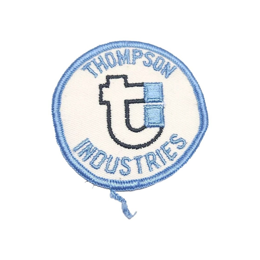 Thompson Industries TI Blue White Company Worker Uniform Patch