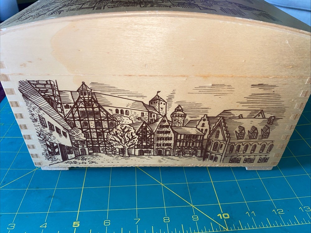 Old German Town Chest 15” X 10” X 6”