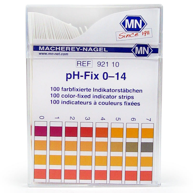 Macherey-Nagel pH-Fix Test Strips, 0-14. Pk/100
