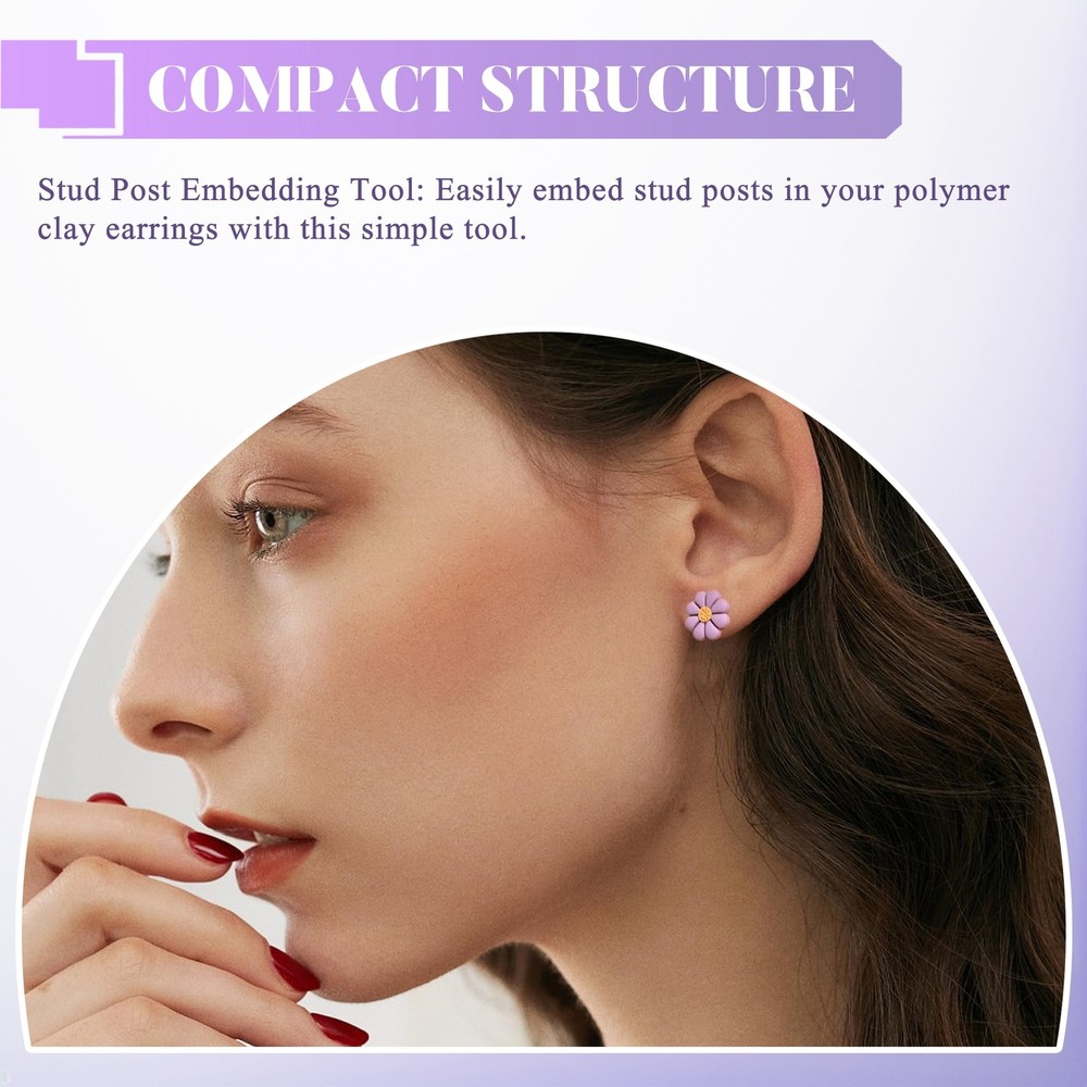 Stud Post Embedding Tool for Polymer Clay Earring, Polymer Clay Tools for7131