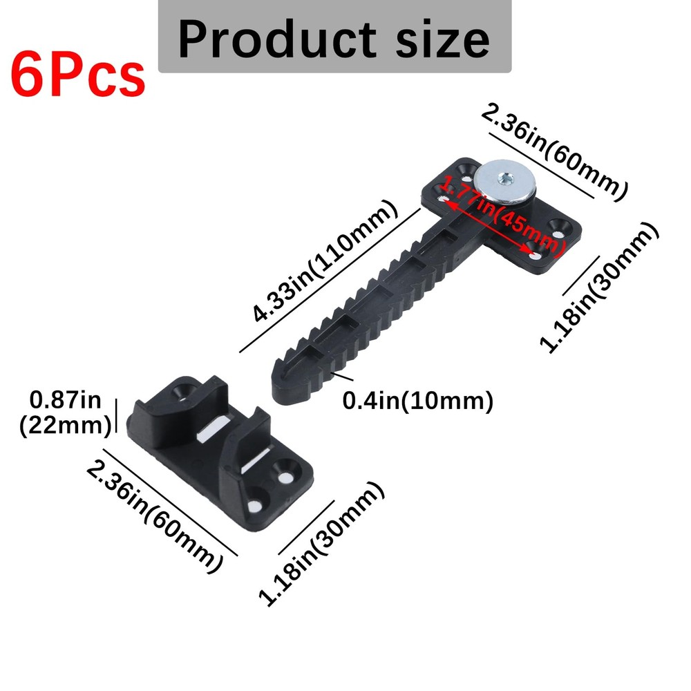 6Set Sofa Connector Interlocking,Black Invisible Connector Brackets, Sectiona...
