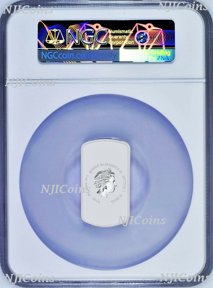 2019 The Simpson Simpsons Duff Beer Rectangular $1 1oz Silver COIN NGC PF 70 ER