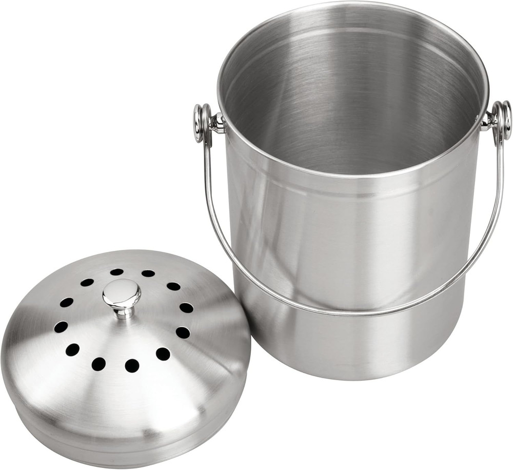 Interdesign 32650 Kitchen Compost Bin, 1.3 Gallon Capacity