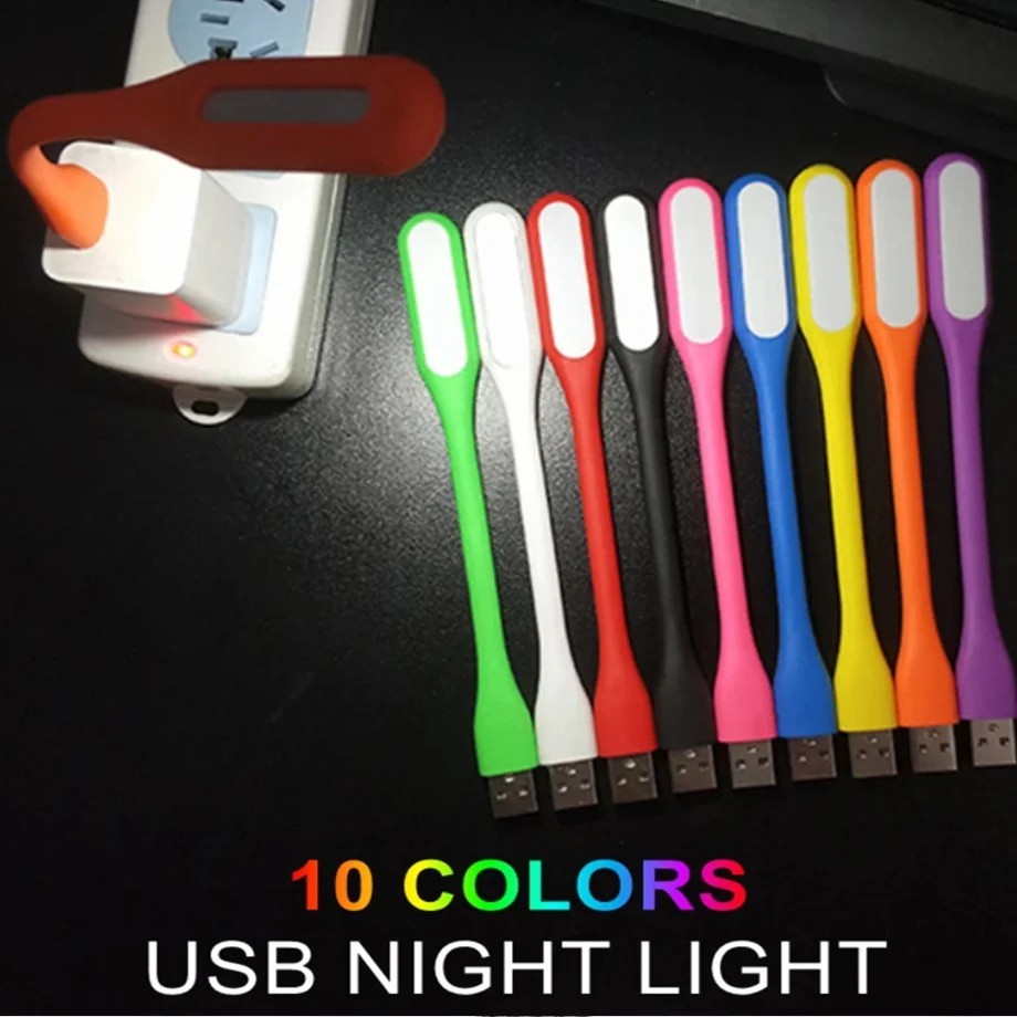USB LED Reading Light 10PCS Mini Book Lamp Flexible Night Light 5V