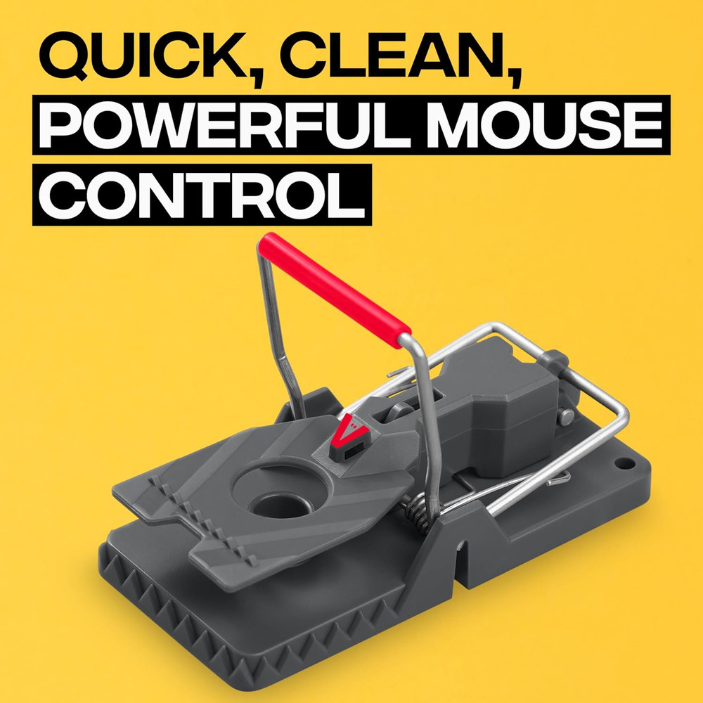 Power-Kill Humane Mouse Traps M393SSR - 6 Easy Set, Reusable, Power-Kill Mouse