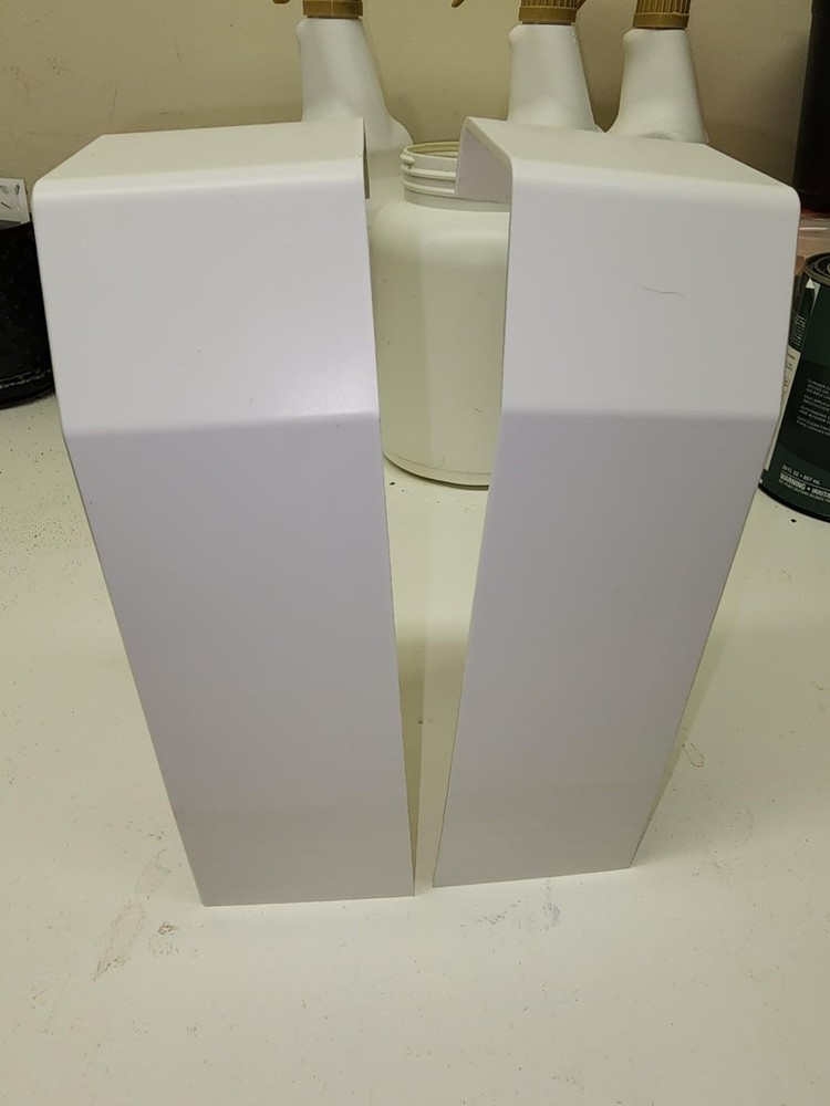 Baseboard Heater End Caps 2-Pack Plastic Left Right 4 Bottom Grooves Adjustable