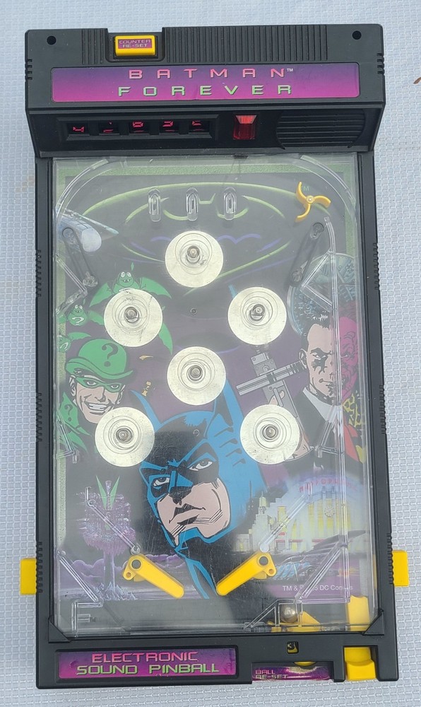 Vintage 1995 Batman Forever Electronic Pinball Machine DC Comics