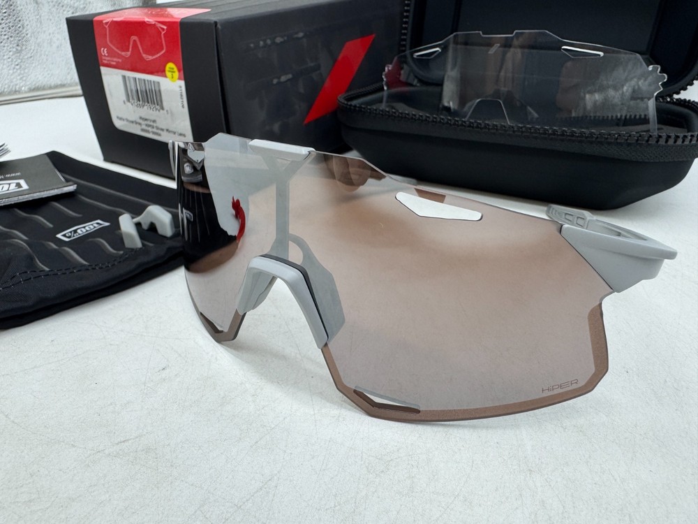 100% Hypercraft Sport Performance Frameless Sunglasses Scratch Resistant Grey
