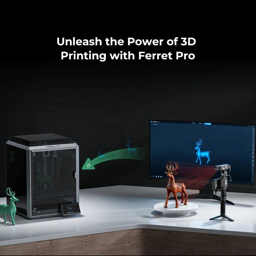 Creality Ferret Pro 3D Scanner 24Bit Full-Color Scan for Windows/Mac/iOS/Android