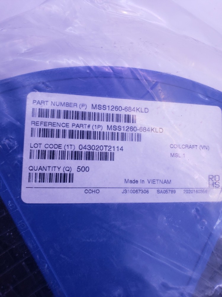 Coilcraft MSS1260-684KLD 500CT