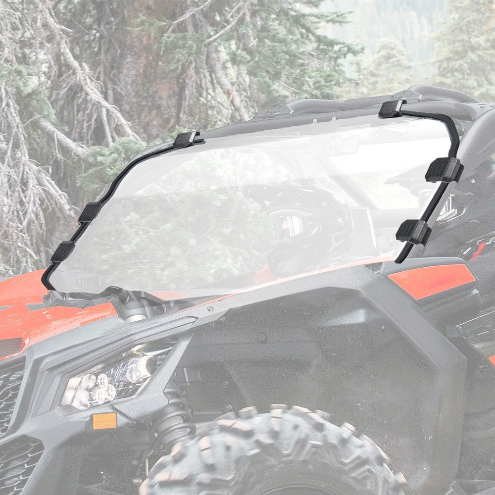 Full Front Windshield Scratch Resistant For Can Am Maverick X3 / Max 2017-2026