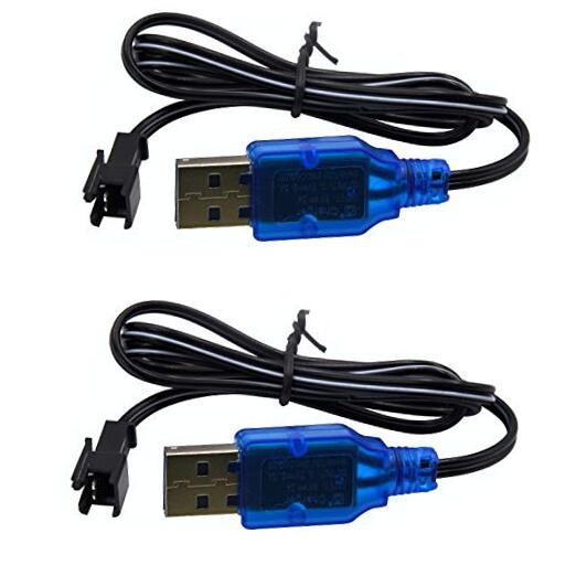 2 Pack 3.7V Lithium Battery Charger Cable with SM-2P Plug Connector for Mini