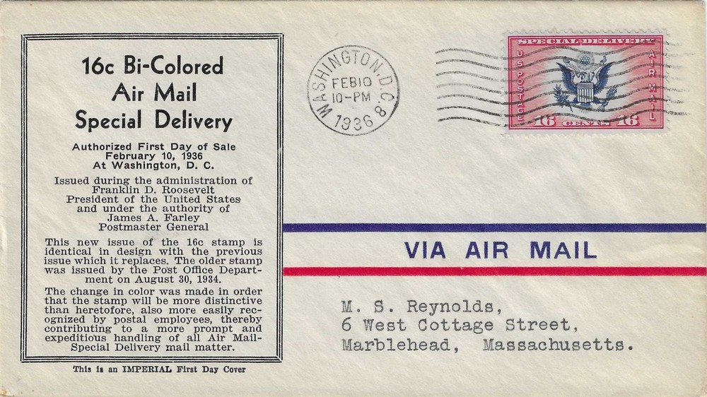 FDC   # CE2-29  --    Great Seal --  1936--   Imperial