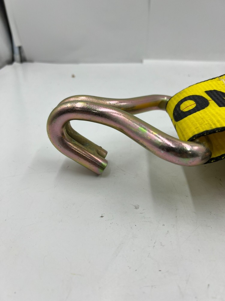 USCC US Cargo Control Ratchet Strap Hook 5400lbs Work Load Limit Yellow