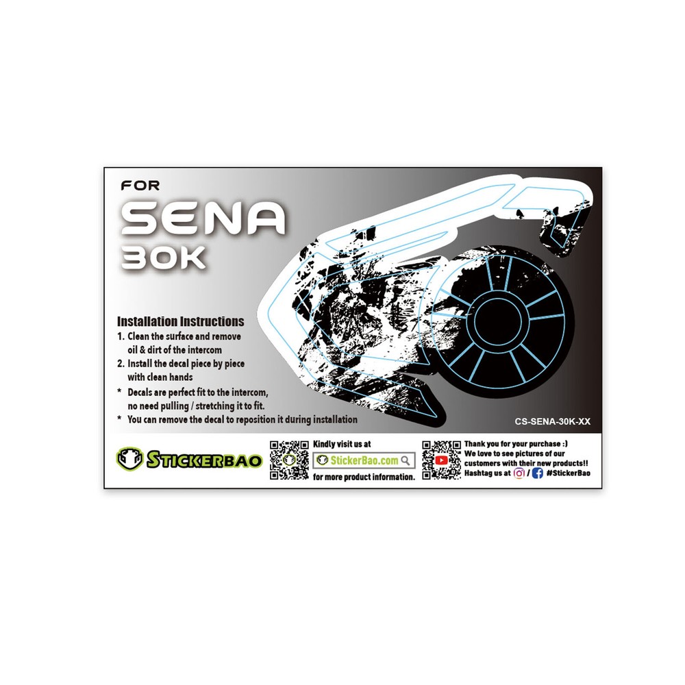Ink 1 Pcs For SENA 30K Intercom Device Sticker