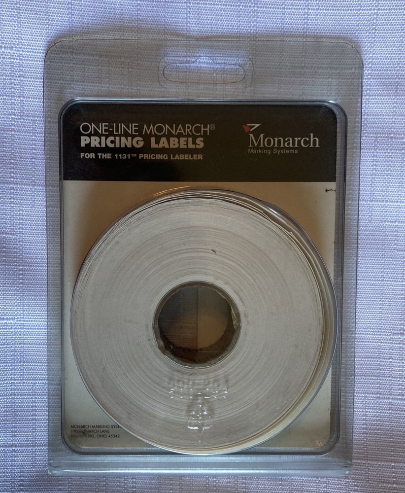 Monarch 1131 Pricing Labels 2500 Pack White: 1 Roll #925074