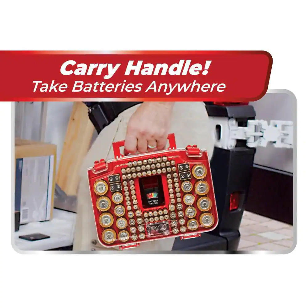 150 Battery Organizer and Storage Case with Tester