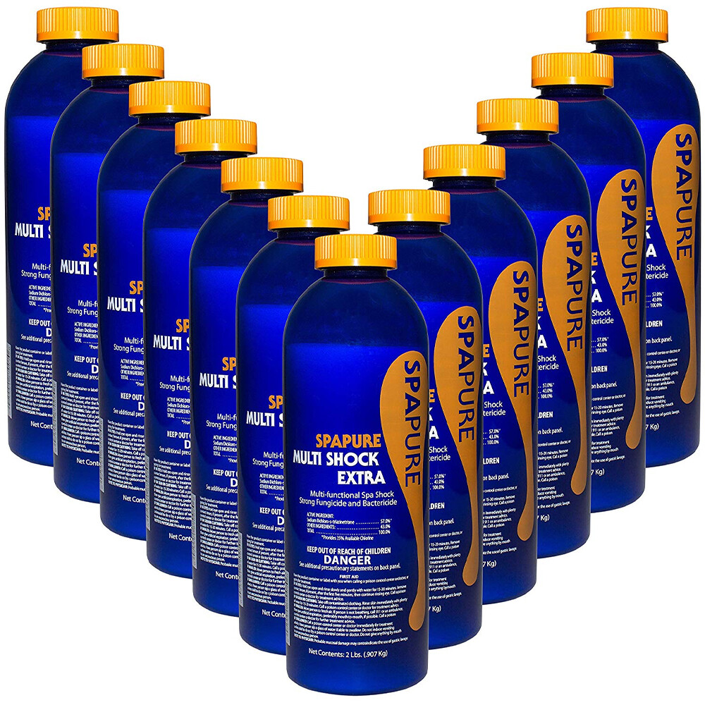 SpaPure Multi Shock Extra 2 lb 12 Pack Multifunctional Shock for Hot Tubs & Spas