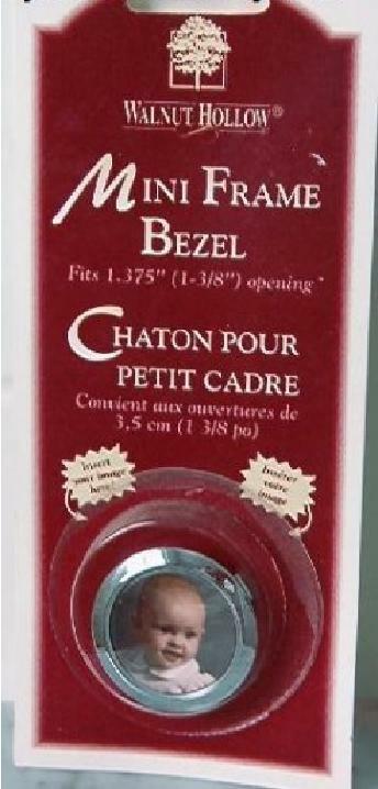 Walnut Hollow Mini Frame Bezel Insert Silver Fits 1 3/8" Opening