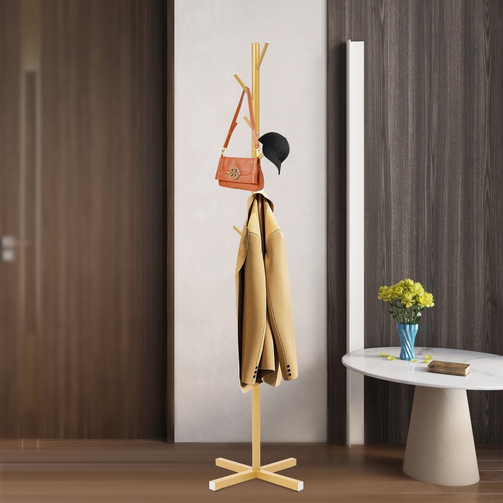 Coat Rack Stand Freestanding Coat Rack With 7 Hooks Tree-shaped Bedroom Rack