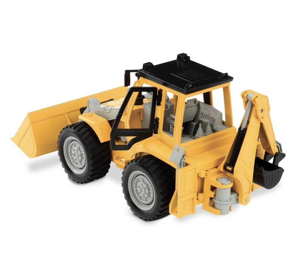 Toy Front Loader Realistic Sound Large 17 Inch Backhoe Loader DRIVEN by Battat