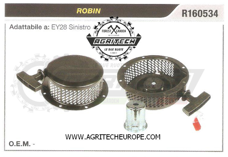 R160534 Complete Starter Cover Robin Engine EY28 Left Starter