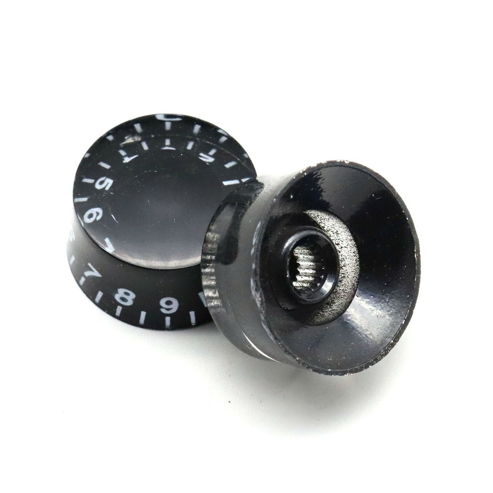 4Pcs Black Guitar Speed Control Knobs Tone Volume Knobs Pots for Electric Guitar