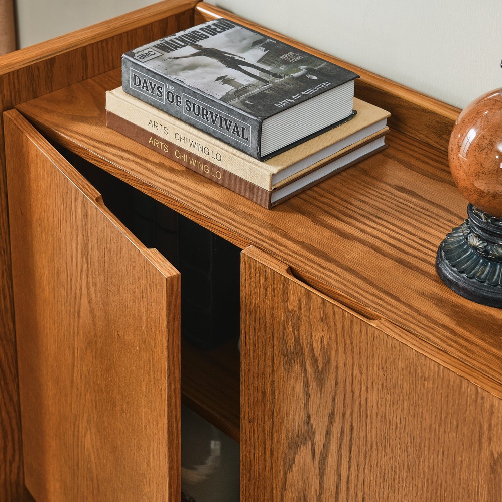 Walnut-colored Sideboard, Buffet Cabinet with Storage, Rustic Storage Cabinet