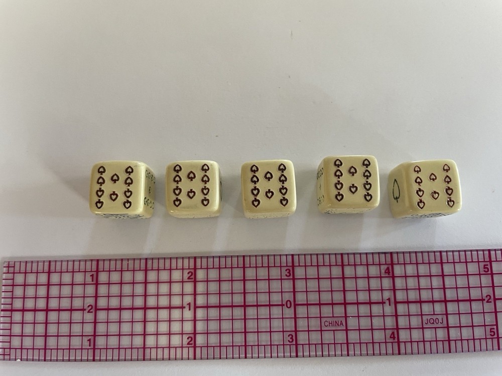 RARE Antique Poker Dice, Small