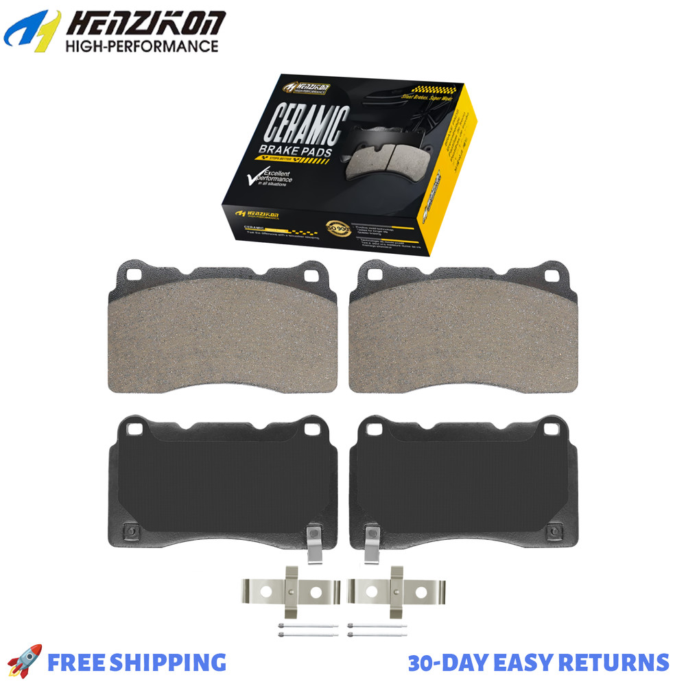 Front Ceramic Brake Pads w/Hardware for Chevy Corvette 2014 2015 2016 2017 6.2L