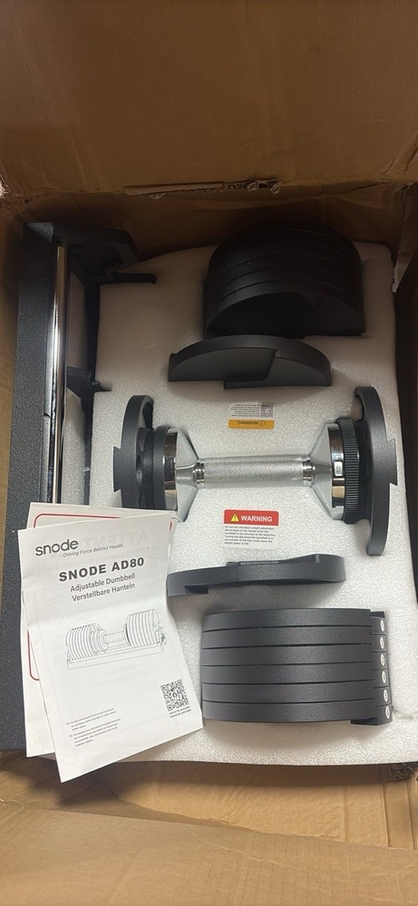 SNODE AD80 Drop Proof 80 lbs Adjustable Dumbbell Set -Adjustable