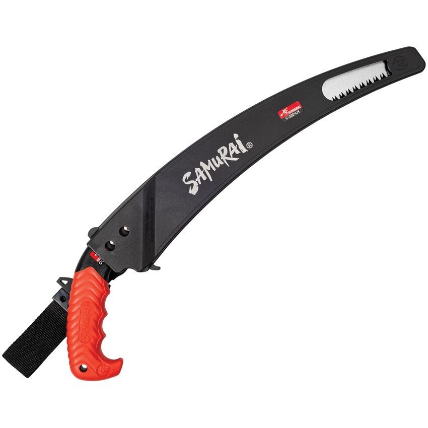 Samurai Heavy Duty Fixed Knife 13" Curved 330mm Stainless Blade Rubber Handle
