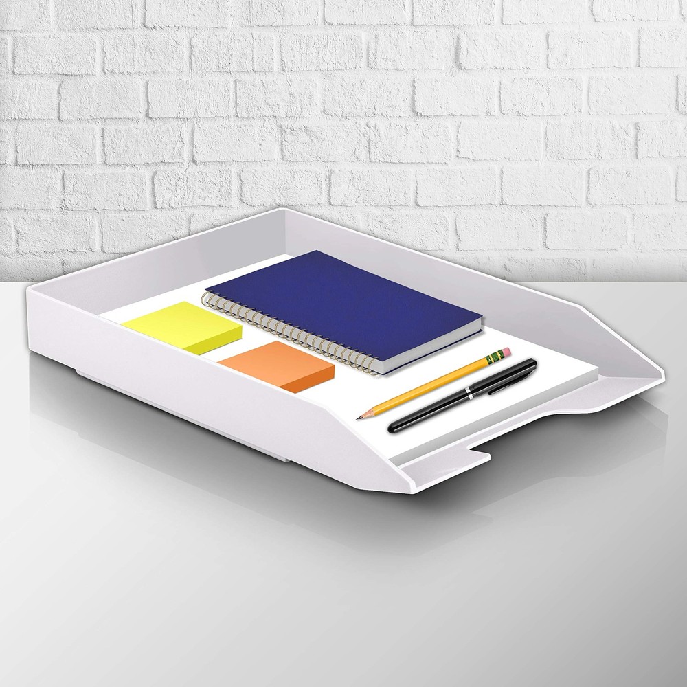 Stackable Letter Tray Front Load, Letter Size, Stacking Document Desk Office ...